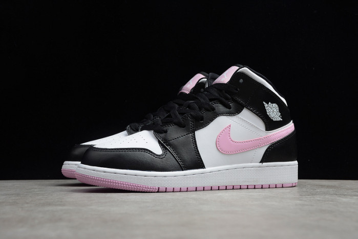Jordan 1 Mid White Black Light Arctic Pink - 555112-103