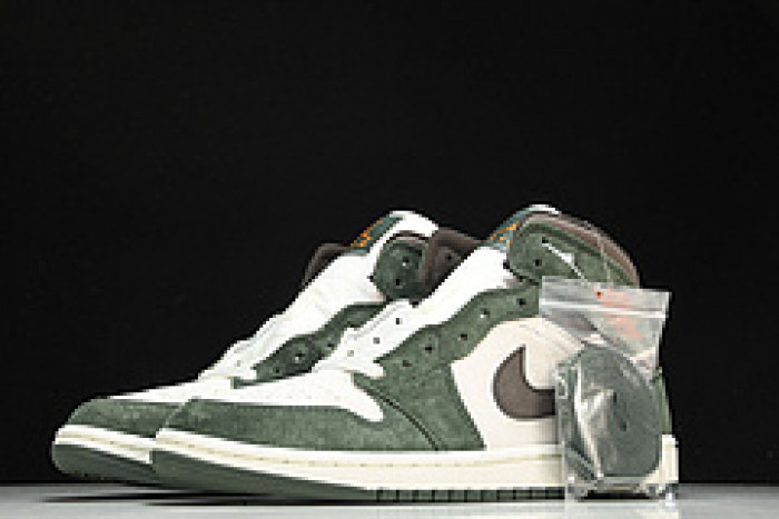 Air Jordan 1 Mid Green Moss Grey 554766-002
