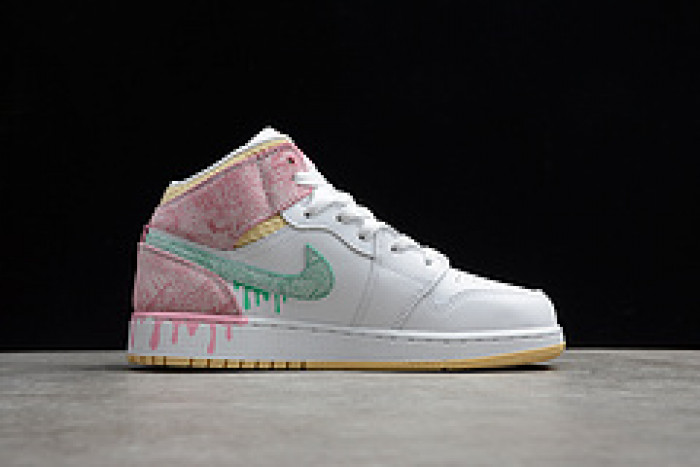Jordan 1 Mid Paint Drip (GS) - DD1666-100