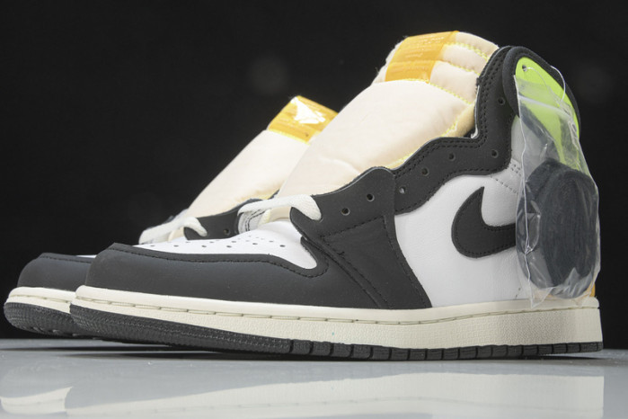 Jordan 1 Retro High White Black Volt University Gold 555088-118