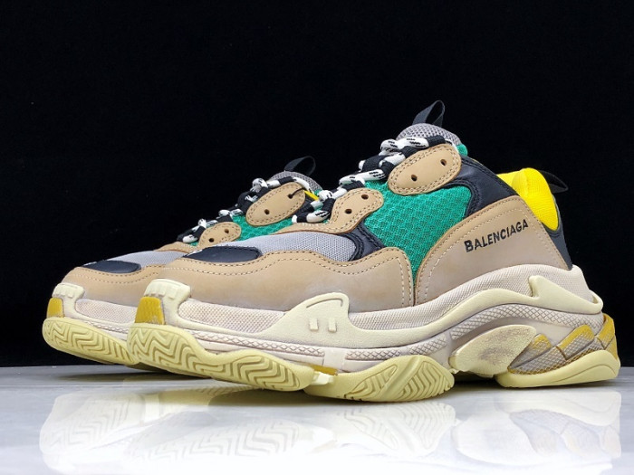 BLEN Triple S Beige Green Yellow 483513 W06E3 7070