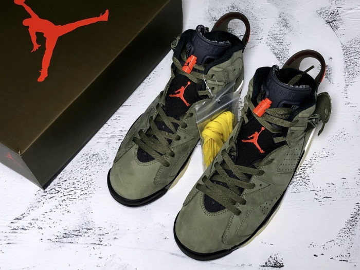 TRAVIS SCOTT AIR JORDAN 6 MEDIUM OLIVE CACTUS JACK CN1084-200