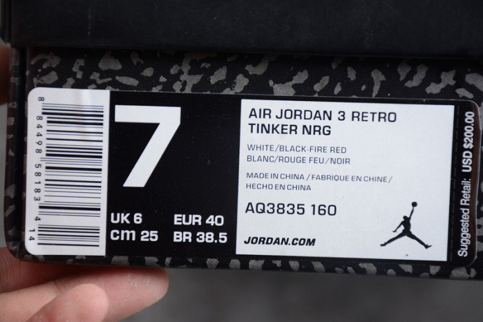 Jordan 3 Retro Tinker Hatfield AQ3835-160