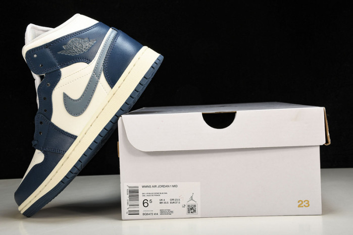 WMNS Air Jordan 1 Mid“Sky J French Blue” BQ6472-414