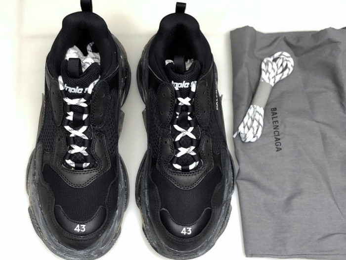 BLEN Triple S Black Clear Sole 544351 W09O 11000