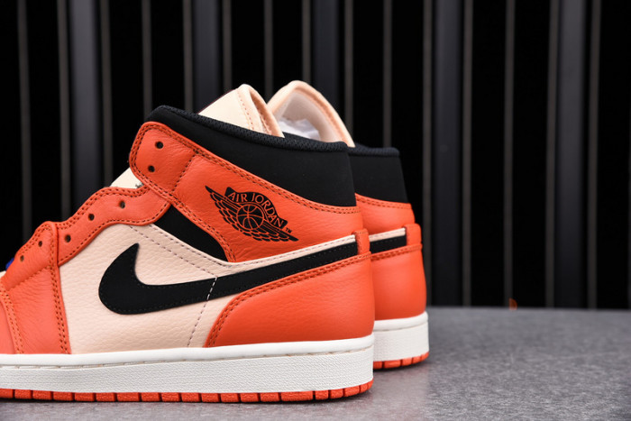 Jordan 1 Mid Team Orange Black-852542-800