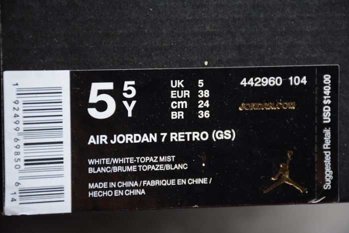 Jordan 7 Retro Topaz Mist (GS) 442960-104