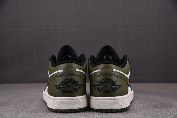 Air Jordan 1 Low Black Toe Medium Olive 553558-092