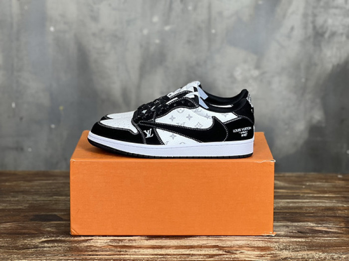 L.V # & AJ1 joint model inverted hook sneakers