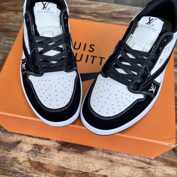 L.V # & AJ1 joint model inverted hook sneakers