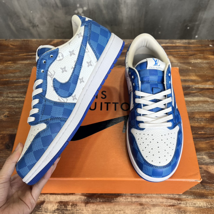 L.V # & AJ1 joint model inverted hook sneakers