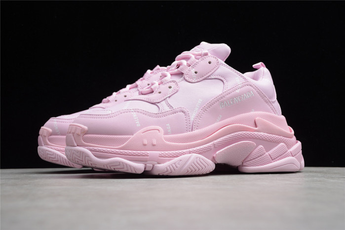 Ba*len*cia*ga wmns triple s sneaker allover logo - pink 524039 w2fa1 5090